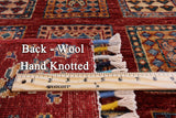 Super Gabbeh Hand Knotted Oriental Wool Runner Rug - 2' 9" X 10' - Golden Nile