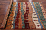 Persian Gabbeh Tribal Hand Knotted Wool Rug - 5' 8" X 7' 9" - Golden Nile