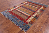 Tribal Persian Gabbeh Hand Knotted Wool Rug - 5' 7" X 7' 11" - Golden Nile