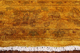Overdyed Hand Knotted Full Pile Wool Area Rug - 6' 9" X 9' 8" - Golden Nile