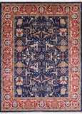 Blue Fine Serapi Hand Knotted Area Rug - 8' 11" X 12' 0" - Golden Nile