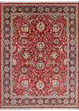 Red Fine Serapi Hand Knotted Area Rug - 8' 11" X 12' 0" - Golden Nile