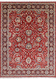 Red Fine Serapi Hand Knotted Area Rug - 8' 11" X 12' 0" - Golden Nile