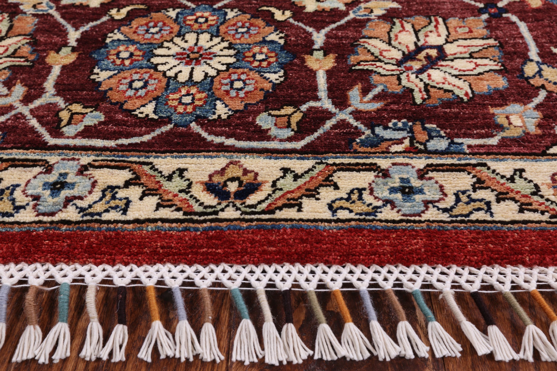 Red Fine Serapi Hand Knotted Area Rug - 8' 11" X 12' 0" - Golden Nile