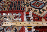 Geometric Persian Mamluk Hand Knotted Wool Rug - 9' 2" X 11' 9" - Golden Nile