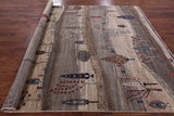 Super Gabbeh Hand Knotted Oriental Wool Area Rug - 8' 2" X 9' 11" - Golden Nile
