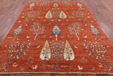 Super Gabbeh Hand Knotted Oriental Wool Area Rug - 8' 1" X 10' 2" - Golden Nile