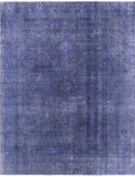 Blue Persian Overdyed Hand Knotted Area Rug - 9' 8" X 12' 5 - Golden Nile
