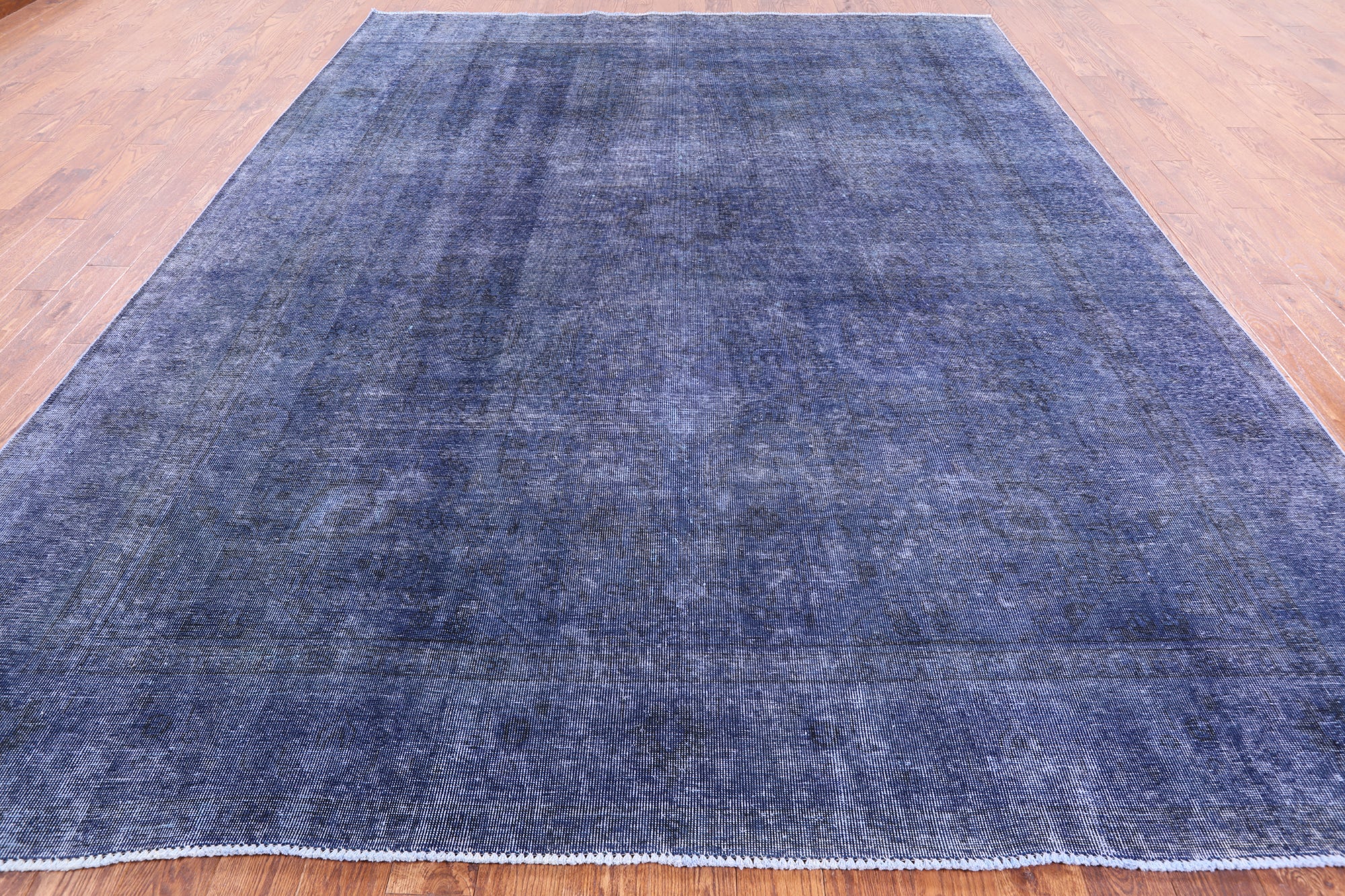 Blue Persian Overdyed Hand Knotted Area Rug - 9' 8" X 12' 5 - Golden Nile
