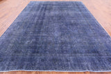 Blue Persian Overdyed Hand Knotted Area Rug - 9' 8" X 12' 5 - Golden Nile