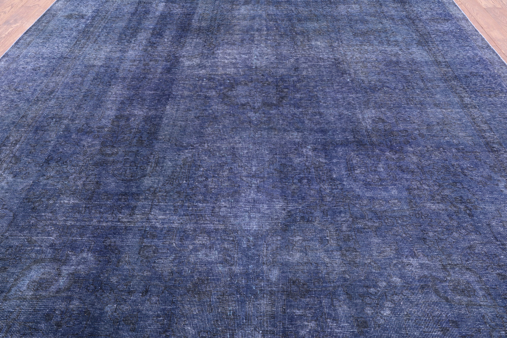 Blue Persian Overdyed Hand Knotted Area Rug - 9' 8" X 12' 5 - Golden Nile