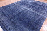 Blue Persian Overdyed Hand Knotted Wool Area Rug - 9' 7" X 12' 6" - Golden Nile