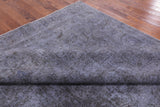 Grey Persian Overdyed Hand Knotted Wool Area Rug - 9' 7" X 11' 0" - Golden Nile