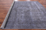 Grey Persian Overdyed Hand Knotted Wool Area Rug - 9' 7" X 11' 0" - Golden Nile