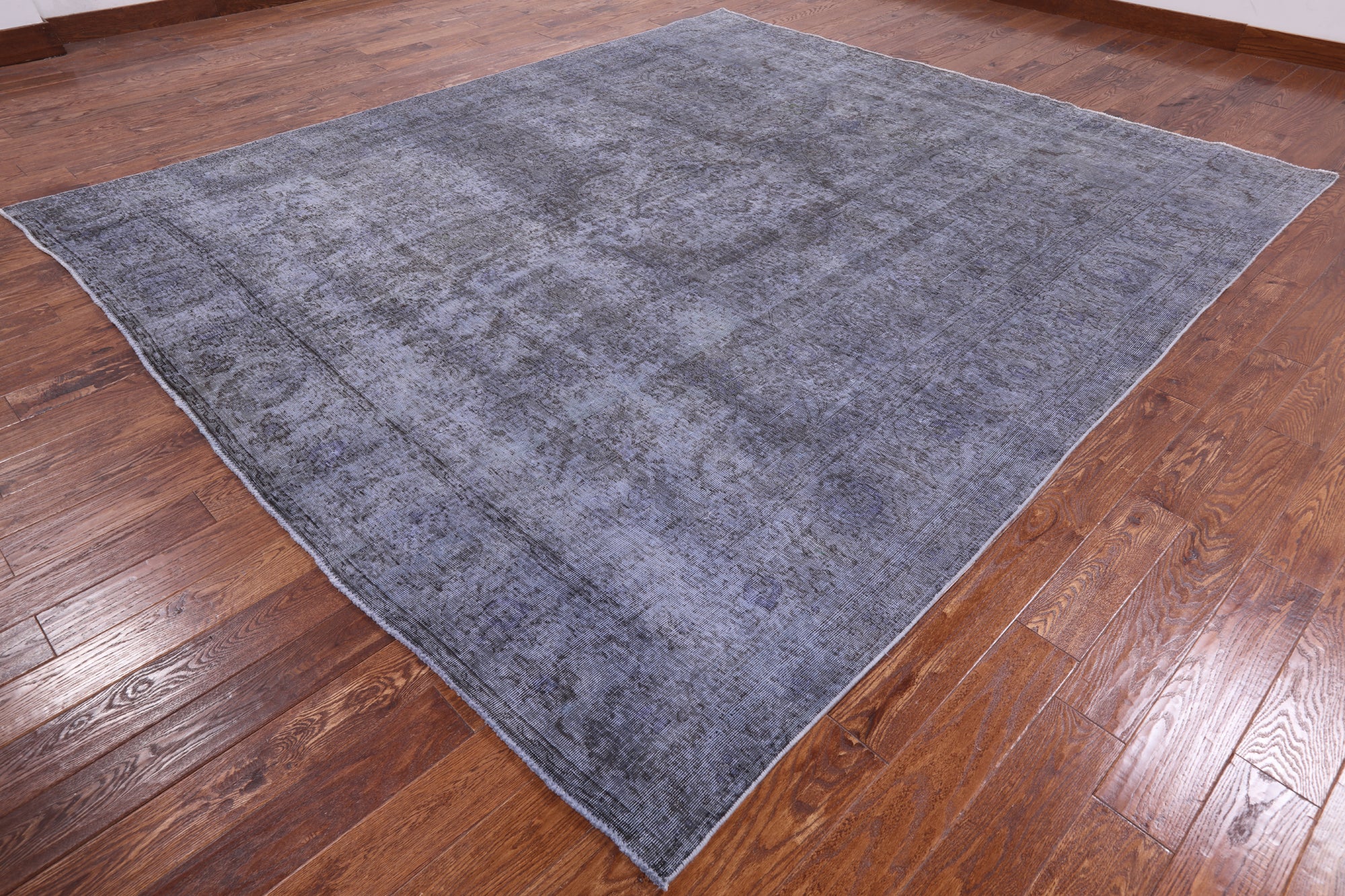 Grey Persian Overdyed Hand Knotted Wool Area Rug - 9' 7" X 11' 0" - Golden Nile