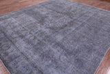 Grey Persian Overdyed Hand Knotted Wool Area Rug - 9' 7" X 11' 0" - Golden Nile