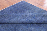 Blue Persian Overdyed Hand Knotted Wool Area Rug - 9' 6" X 12' 6" - Golden Nile