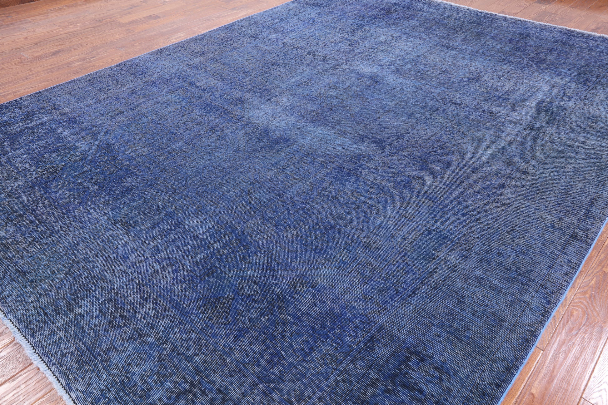 Blue Persian Overdyed Hand Knotted Wool Area Rug - 9' 6" X 12' 6" - Golden Nile