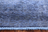 Blue Persian Overdyed Hand Knotted Wool Area Rug - 9' 5" X 12' 8" - Golden Nile