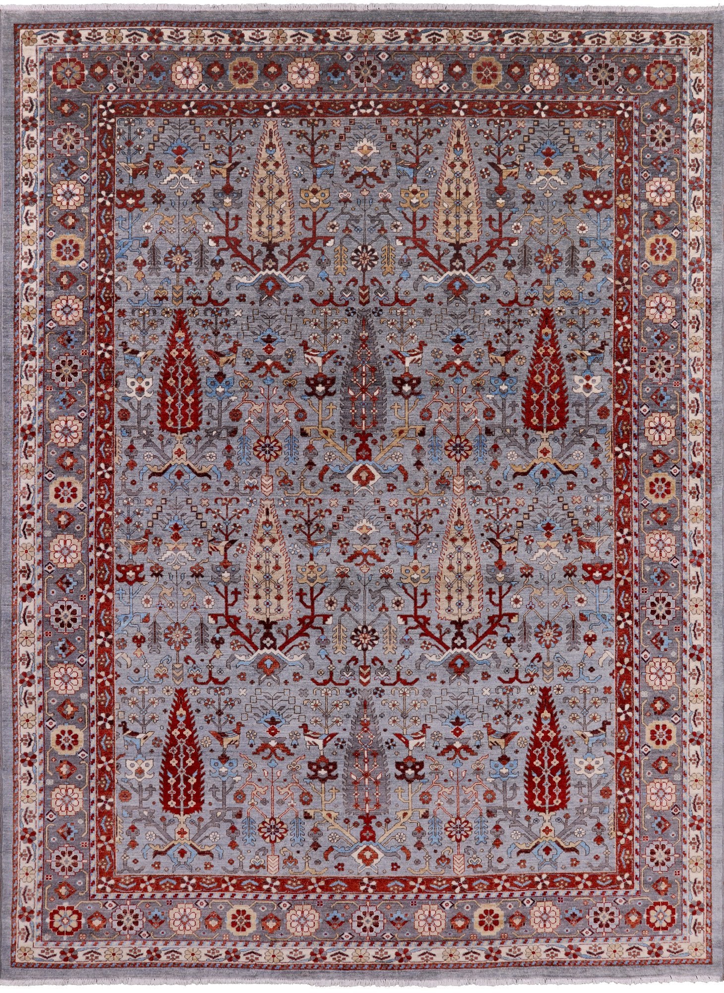 Grey Fine Serapi Hand Knotted Wool Area Rug - 10' 4" X 14' 0" - Golden Nile
