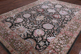 Grey Persian Wool & Silk Hand Knotted Area Rug - 8' 11" X 11' 9" - Golden Nile