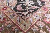 Grey Persian Wool & Silk Hand Knotted Area Rug - 8' 11" X 11' 9" - Golden Nile