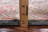 Grey Persian Wool & Silk Hand Knotted Area Rug - 8' 11" X 11' 9" - Golden Nile