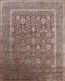 Pure Silk With Oxidized Wool Hand Knotted Area Rug - 8' X 9' 9" - Golden Nile