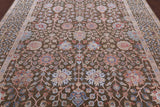 Pure Silk With Oxidized Wool Hand Knotted Area Rug - 8' X 9' 9" - Golden Nile