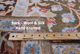 Persian Hand Knotted Wool & Silk Area Rug - 8' 11" X 11' 10" - Golden Nile