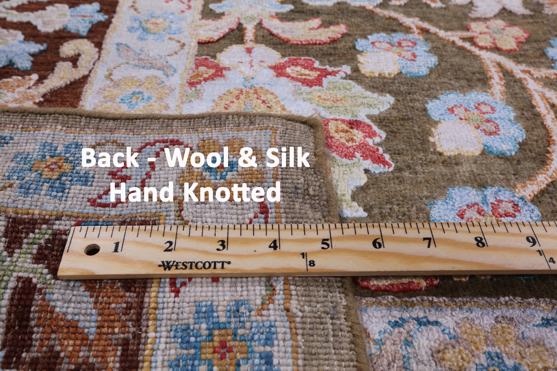 Persian Hand Knotted Wool & Silk Area Rug - 8' 11" X 11' 10" - Golden Nile