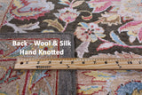Pure Silk With Oxidized Wool Hand Knotted Area Rug - 8' X 9' 10" - Golden Nile