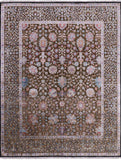 Pure Silk With Oxidized Wool Handmade Area Rug - 8' 1" X 10' 0" - Golden Nile