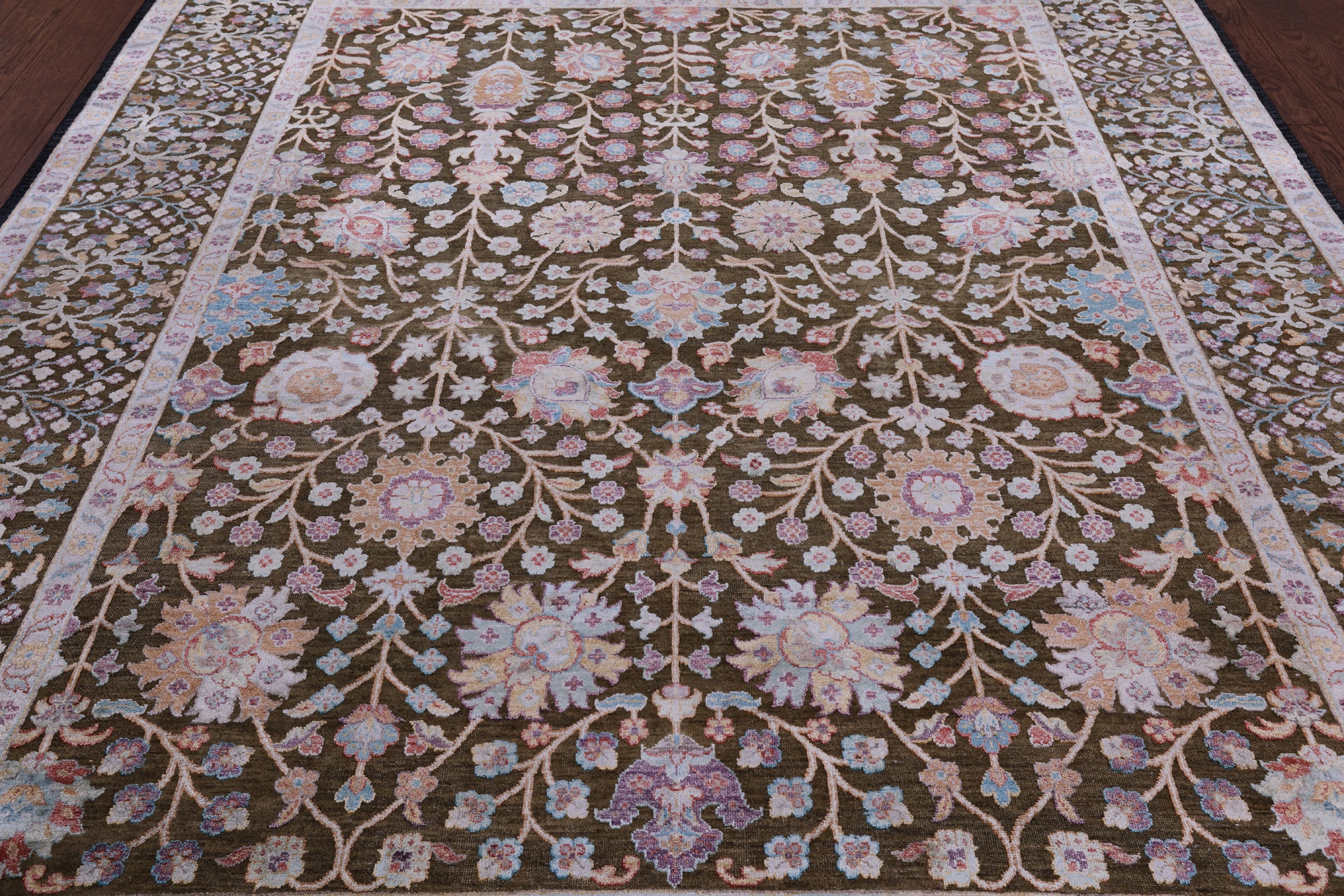 Pure Silk With Oxidized Wool Handmade Area Rug - 8' 1" X 10' 0" - Golden Nile