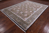 Pure Silk With Oxidized Wool Handmade Area Rug - 8' 1" X 10' 0" - Golden Nile