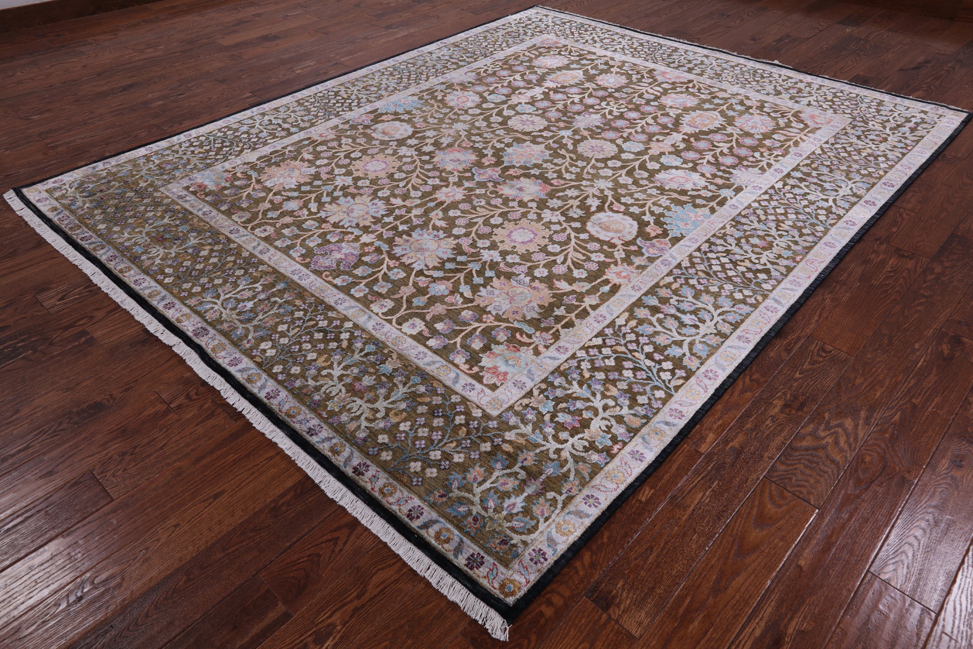 Pure Silk With Oxidized Wool Handmade Area Rug - 8' 1" X 10' 0" - Golden Nile