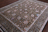Pure Silk With Oxidized Wool Handmade Area Rug - 8' 1" X 10' 0" - Golden Nile