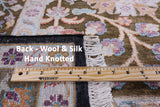 Pure Silk With Oxidized Wool Handmade Area Rug - 8' 1" X 10' 0" - Golden Nile