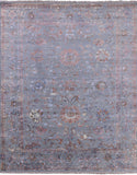 Contemporary Hand Knotted Wool & Silk Area Rug - 8' 1" X 10' 0" - Golden Nile