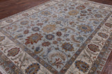 Blue Peshawar Hand Knotted Wool Area Rug - 9' 0" X 12' 0" - Golden Nile