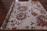 Ivory Modern Hand Knotted Wool Area Rug - 8' 0" X 10' 2" - Golden Nile