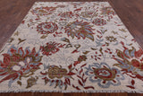 Ivory Modern Hand Knotted Wool Area Rug - 8' 0" X 10' 2" - Golden Nile