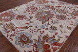 Ivory Modern Hand Knotted Wool Area Rug - 8' 0" X 10' 2" - Golden Nile