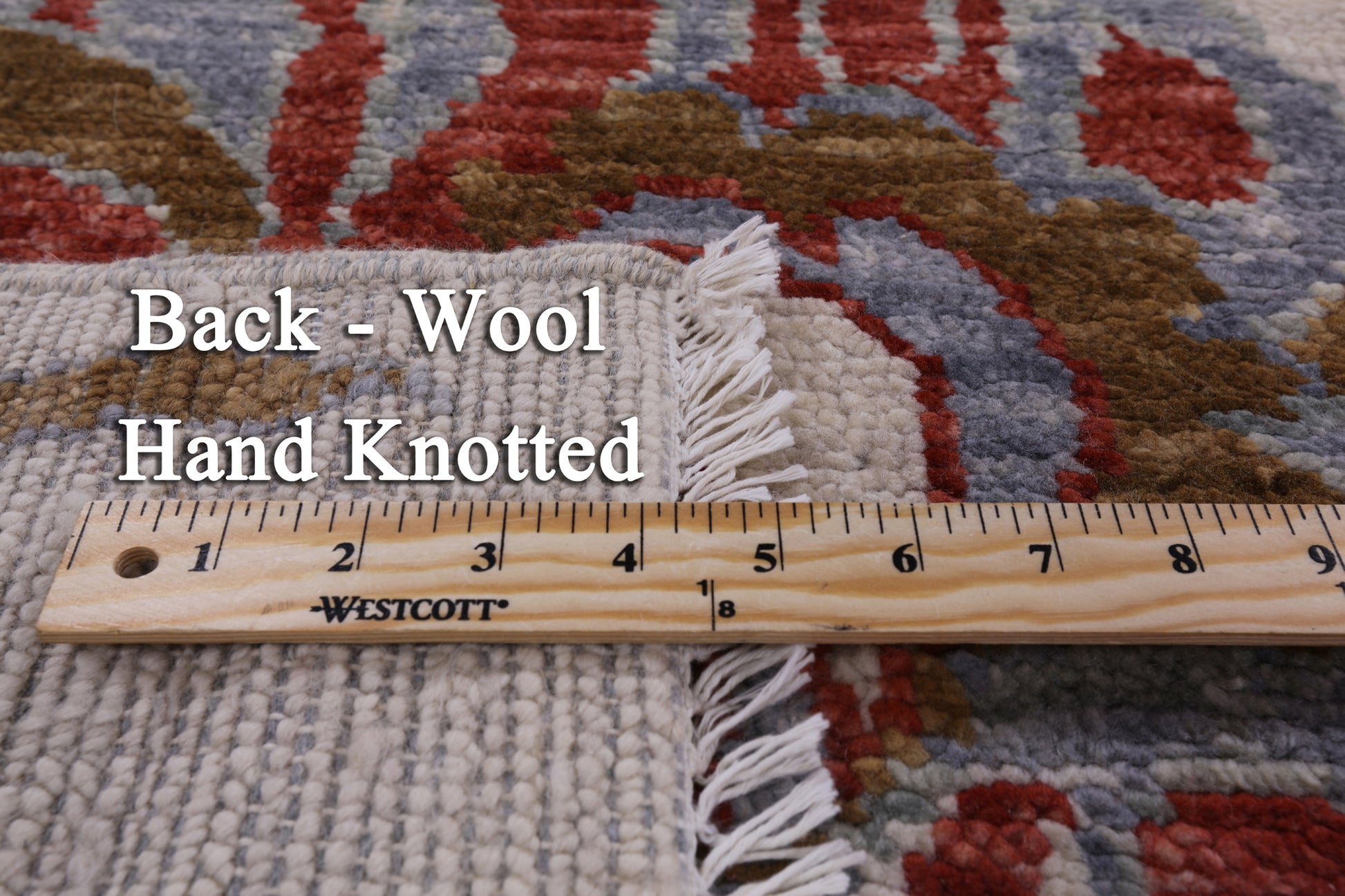 Ivory Modern Hand Knotted Wool Area Rug - 8' 0" X 10' 2" - Golden Nile