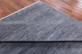 Grey Savannah Grass Handmade Wool & Silk Rug - 8' 3" X 10' 0" - Golden Nile