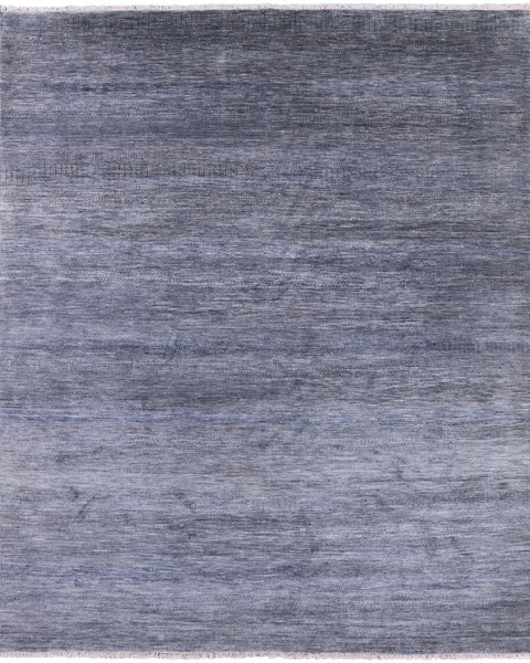 Grey Savannah Grass Handmade Wool & Silk Rug - 8' 3" X 10' 0" - Golden Nile