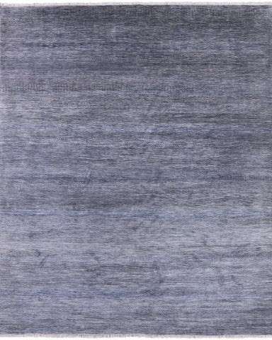 Grey Savannah Grass Handmade Wool & Silk Rug - 8' 3