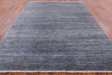 Grey Savannah Grass Handmade Wool & Silk Rug - 8' 3" X 10' 0" - Golden Nile