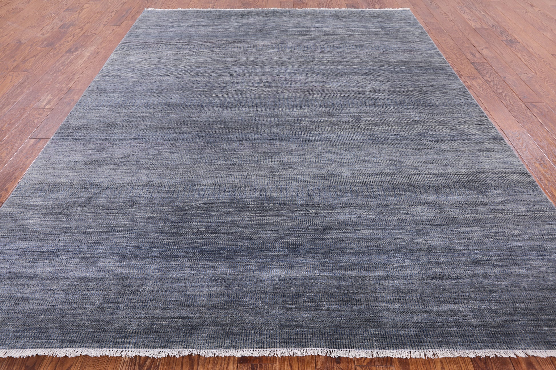 Grey Savannah Grass Handmade Wool & Silk Rug - 8' 3" X 10' 0" - Golden Nile