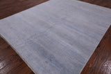 Grey Savannah Grass Hand Knotted Wool & Silk Rug - 7' 11" X 9' 9" - Golden Nile